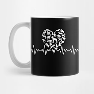 Labrador Retriever Hearbeat Gift For Labrador Retriever Lovers Mug